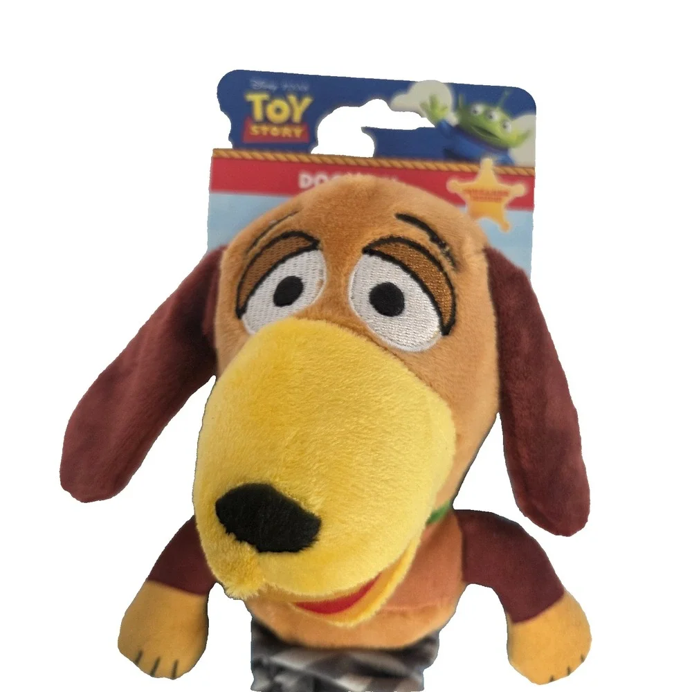 Disney Pixar Slinky Dog Toy Story Plush Dog Toy 10in Brown New Squeaker Stretch